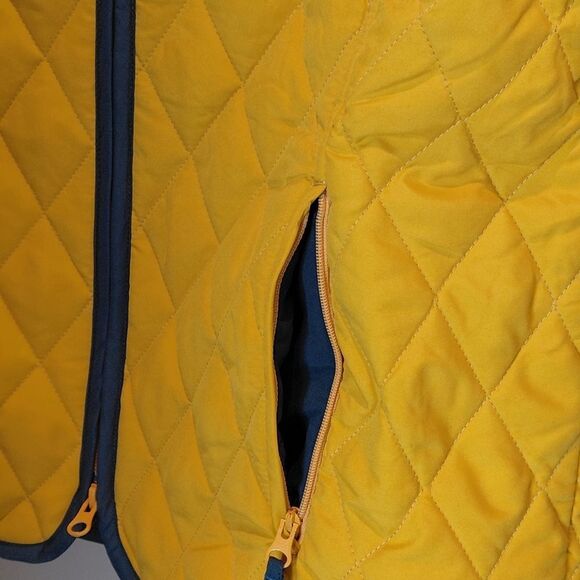 John Partridge Quilted Jacket Mustard Yellow Size Small Zips NWOT - Picture 3 of 8